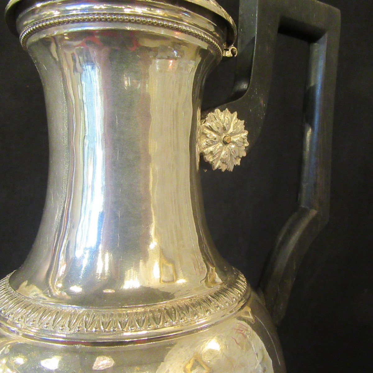 Cafetière Argent Massif Poinçon Coq 1er Tître (1798-1809)-photo-4