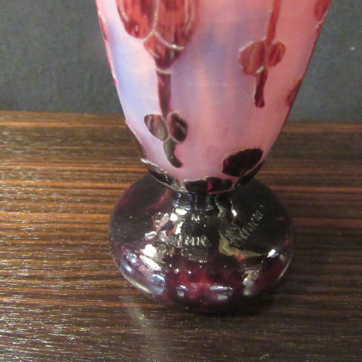 Schneider Vase Decorated With Garance And Its Garland Buttons14cm-photo-3