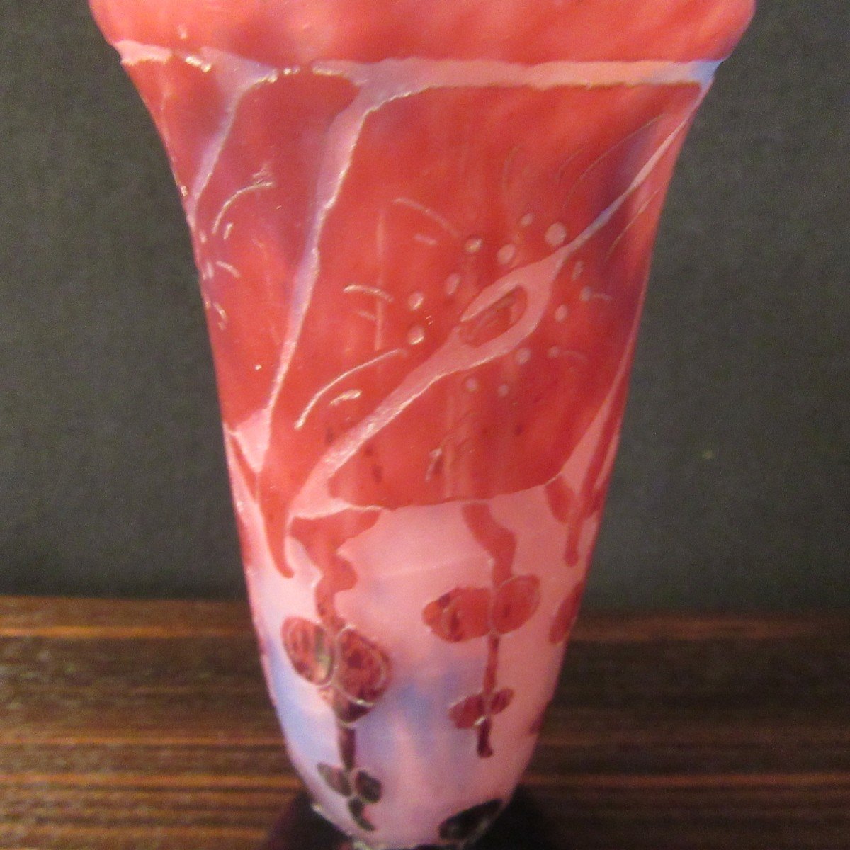 Schneider Vase Decorated With Garance And Its Garland Buttons14cm-photo-4