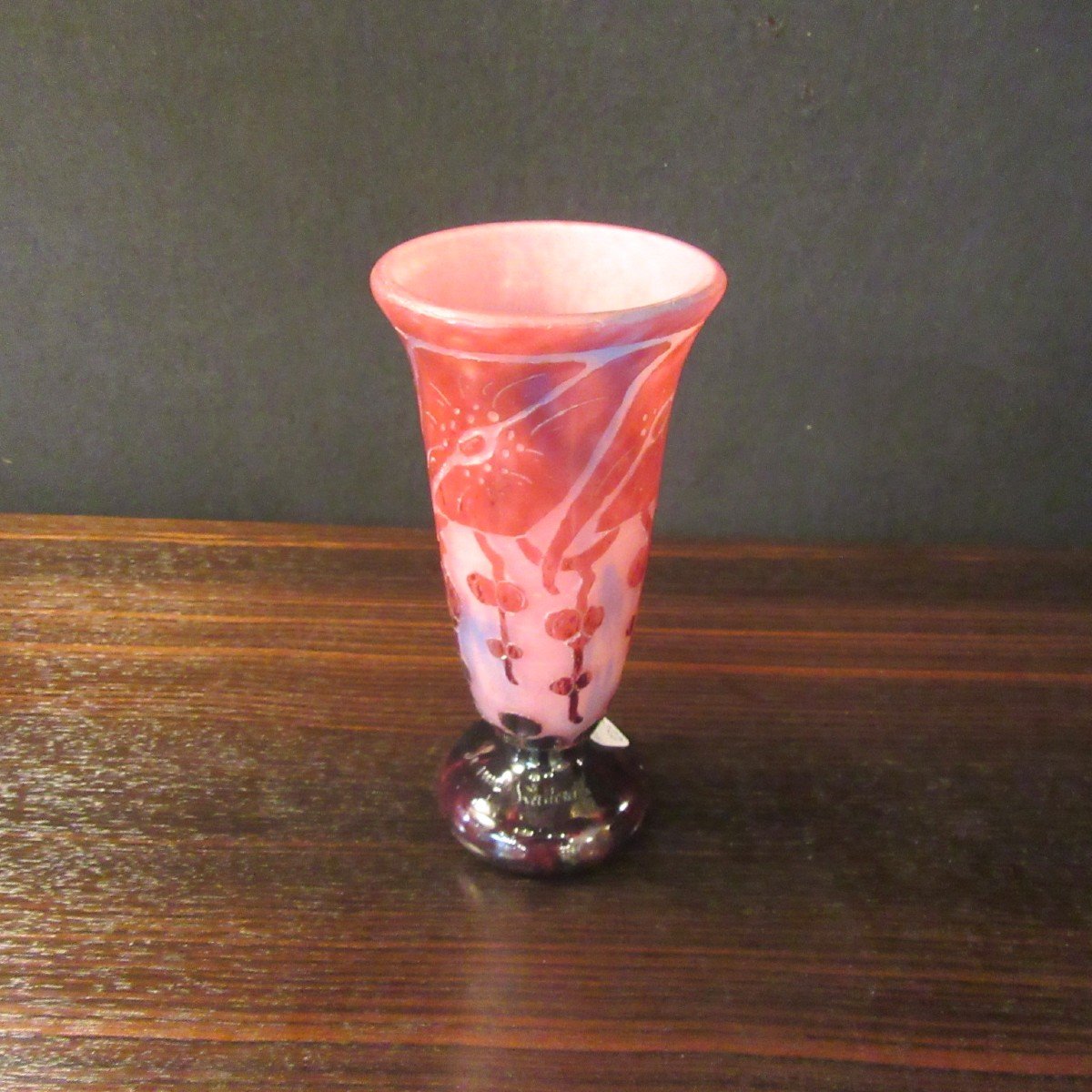 Schneider Vase Decorated With Garance And Its Garland Buttons14cm-photo-5
