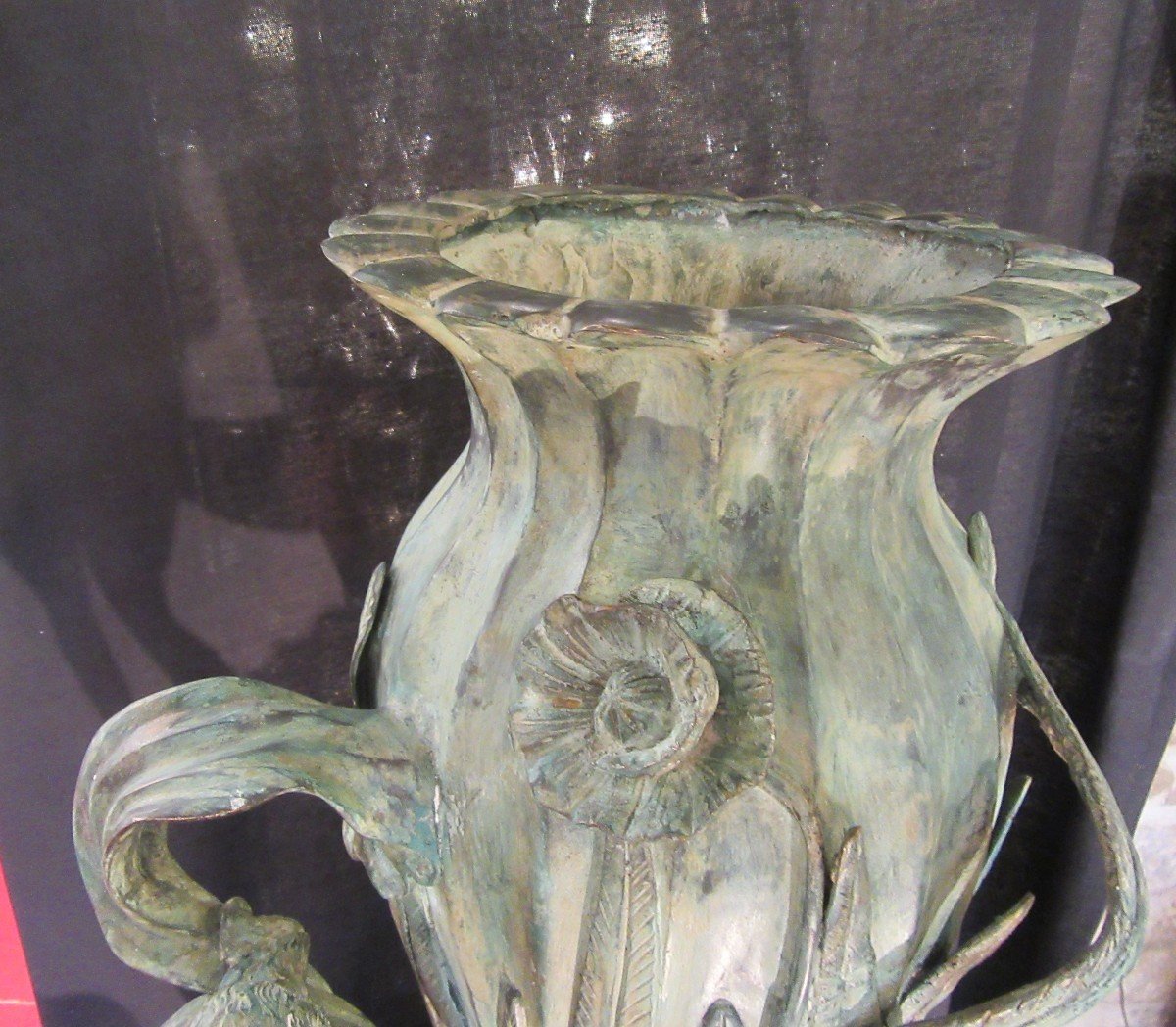 Bronze Vase Art Nouveau Period Louis Auguste Moreau (attributed) -photo-1
