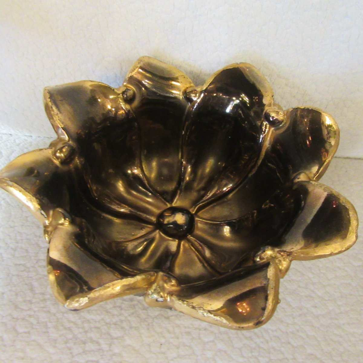 Louis Dage Ceramic Basket Vase Enhanced With Gold-photo-3