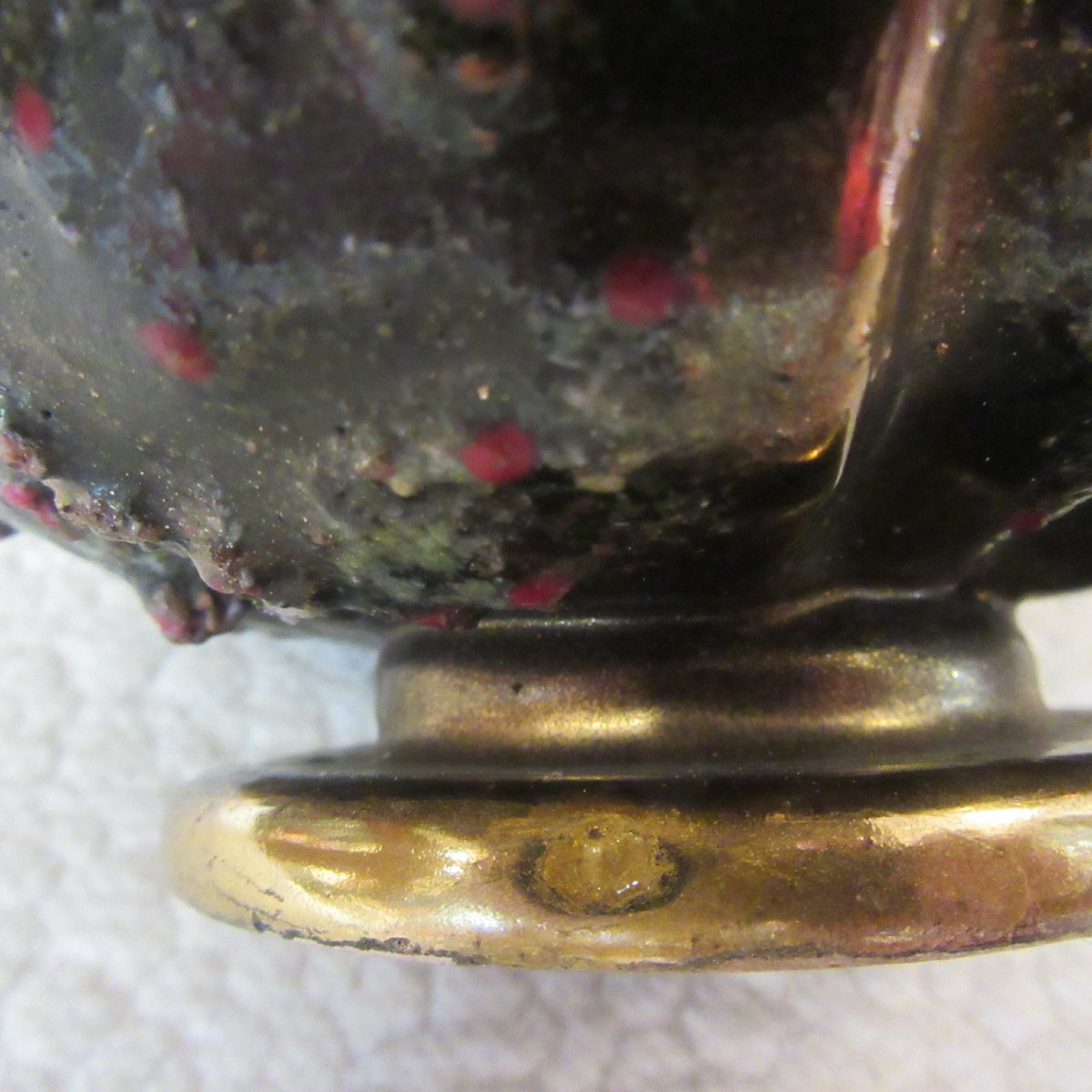 Louis Dage Ceramic Basket Vase Enhanced With Gold-photo-8
