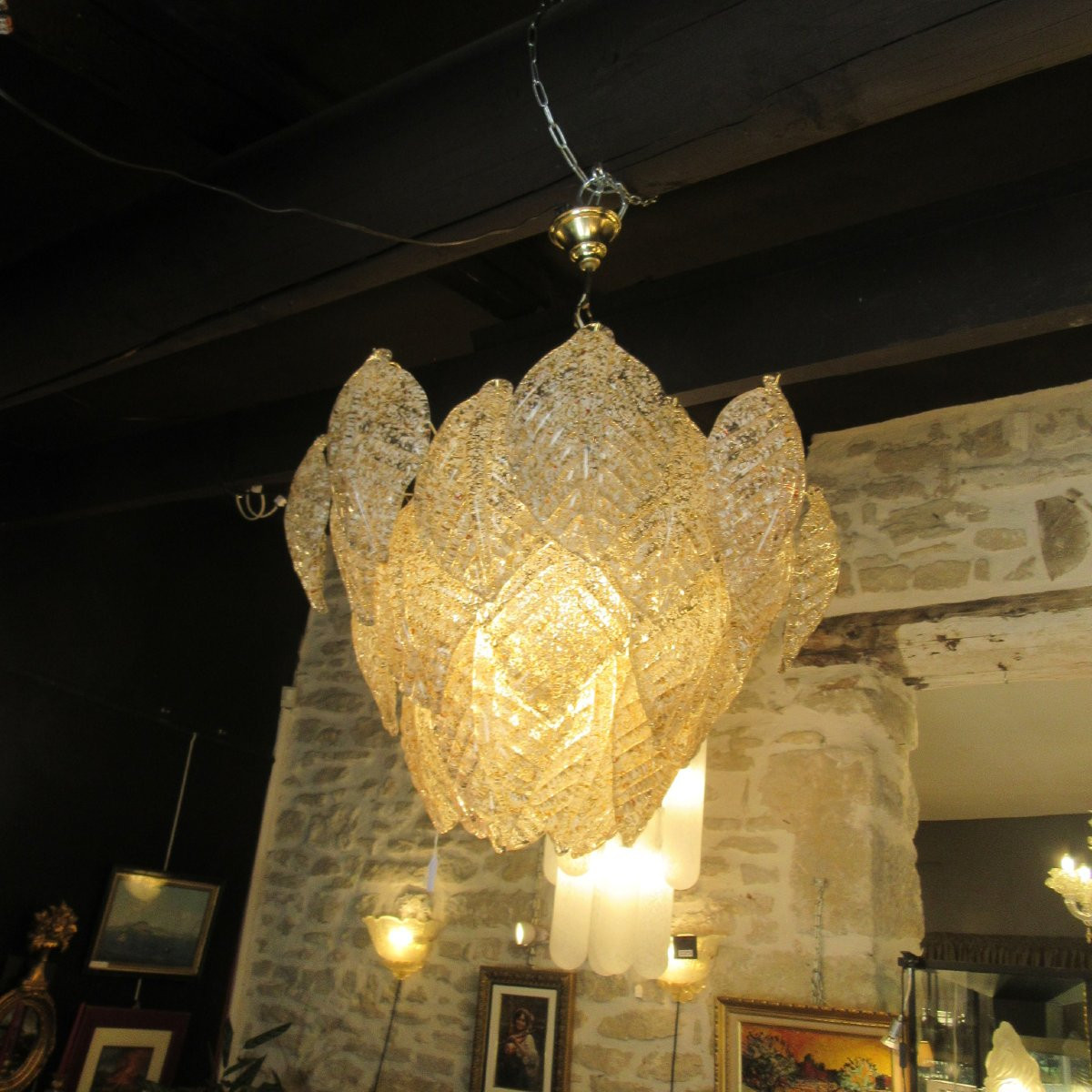 1950s Murano Chandelier By Barovier And Toso-photo-4