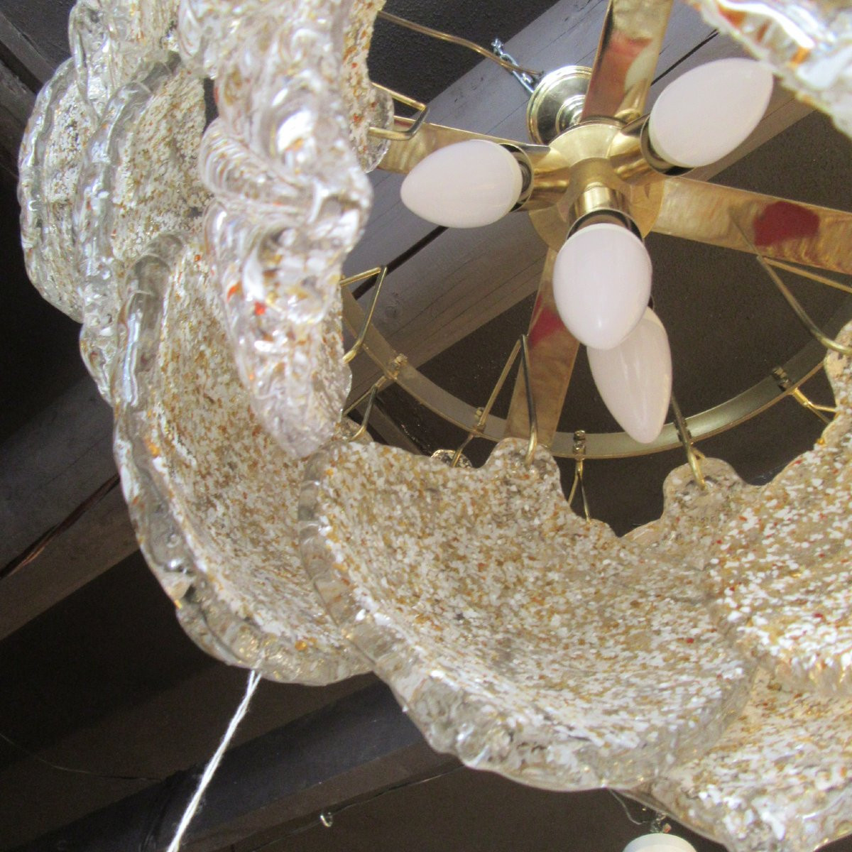 1950s Murano Chandelier By Barovier And Toso-photo-3