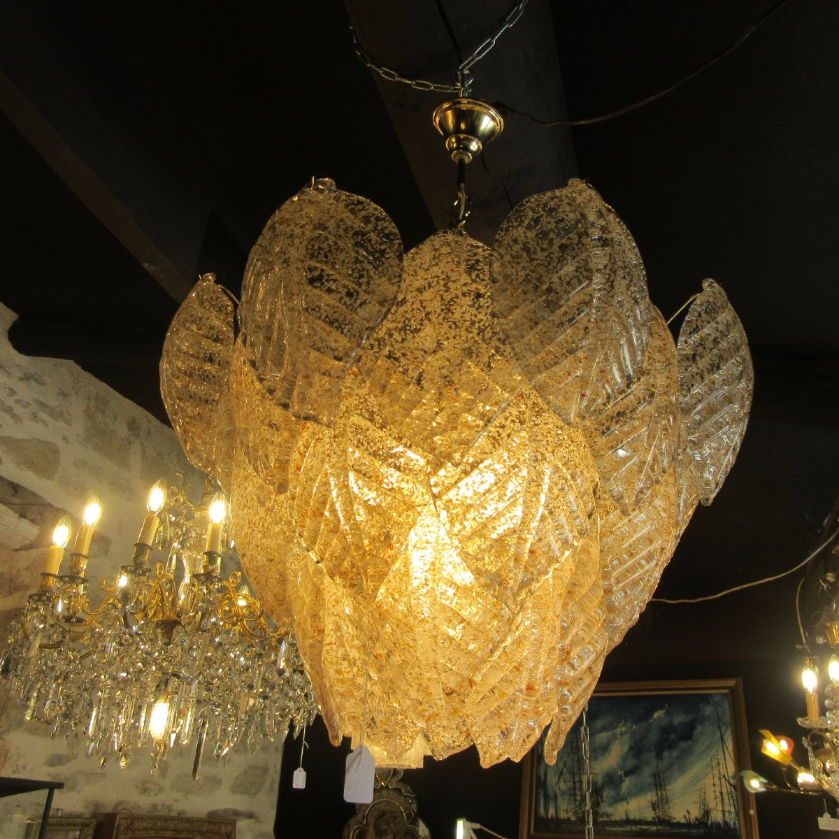 1950s Murano Chandelier By Barovier And Toso-photo-5