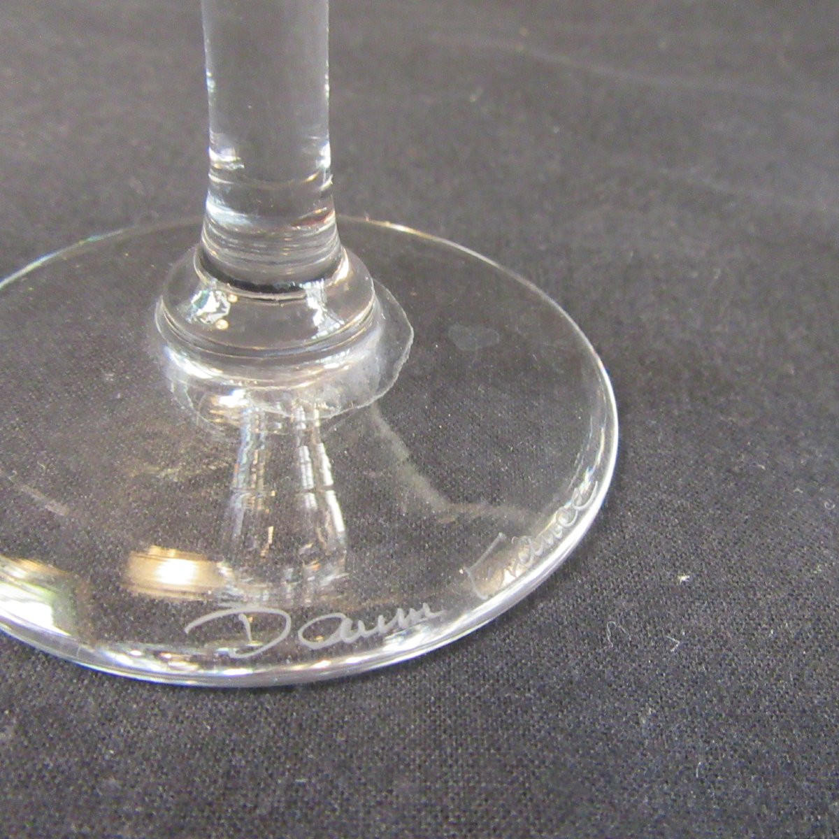 Daum Cristal. Set Of 12 Saumur Model Flutes-photo-6