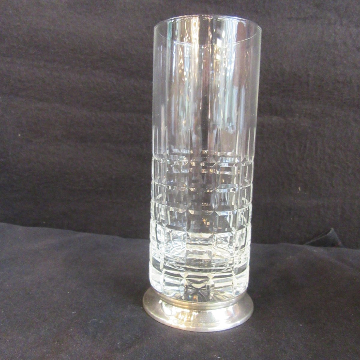 6 verres à cocktail, orangeade en cristal et pied en argent massif-photo-4
