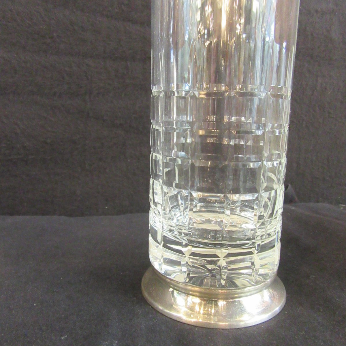 6 verres à cocktail, orangeade en cristal et pied en argent massif-photo-5