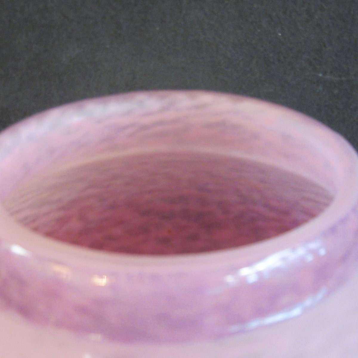 SCHNEIDER - LE VERRE FRANCAIS Vase forme boule à décor de Dalhia-photo-4