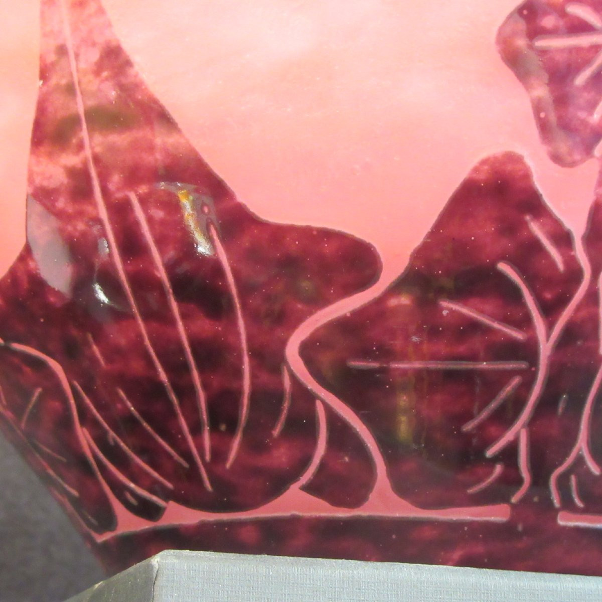 SCHNEIDER - LE VERRE FRANCAIS Vase forme boule à décor de Dalhia-photo-6