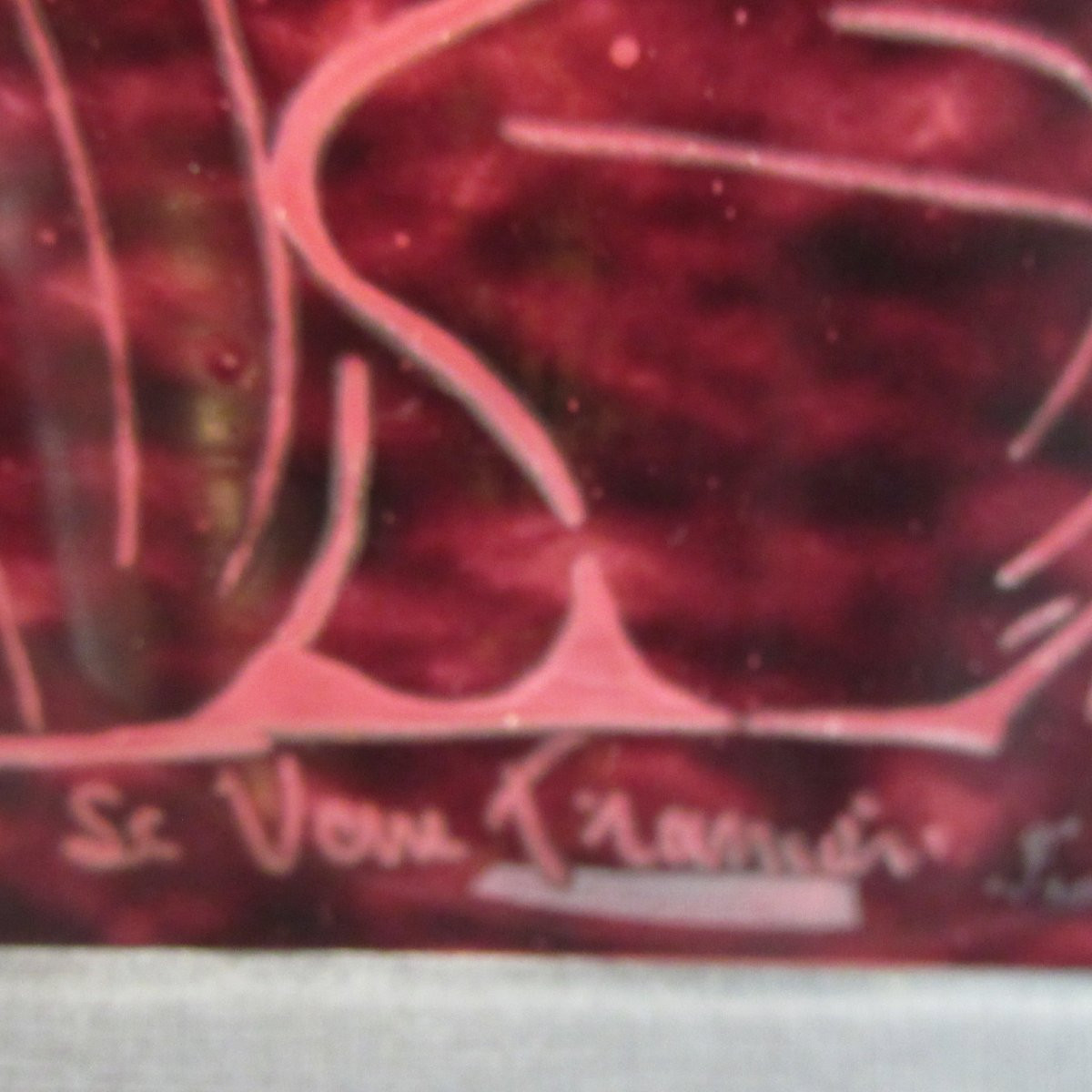 SCHNEIDER - LE VERRE FRANCAIS Vase forme boule à décor de Dalhia-photo-7