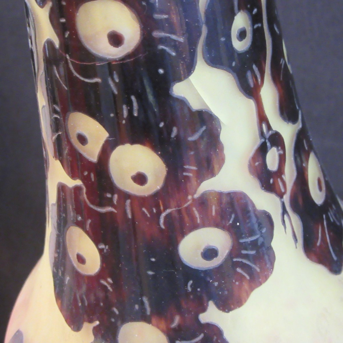 Schneider - Le Verre Français  Grand vase balustre en verre doublé. Décor Art-Déco-photo-7