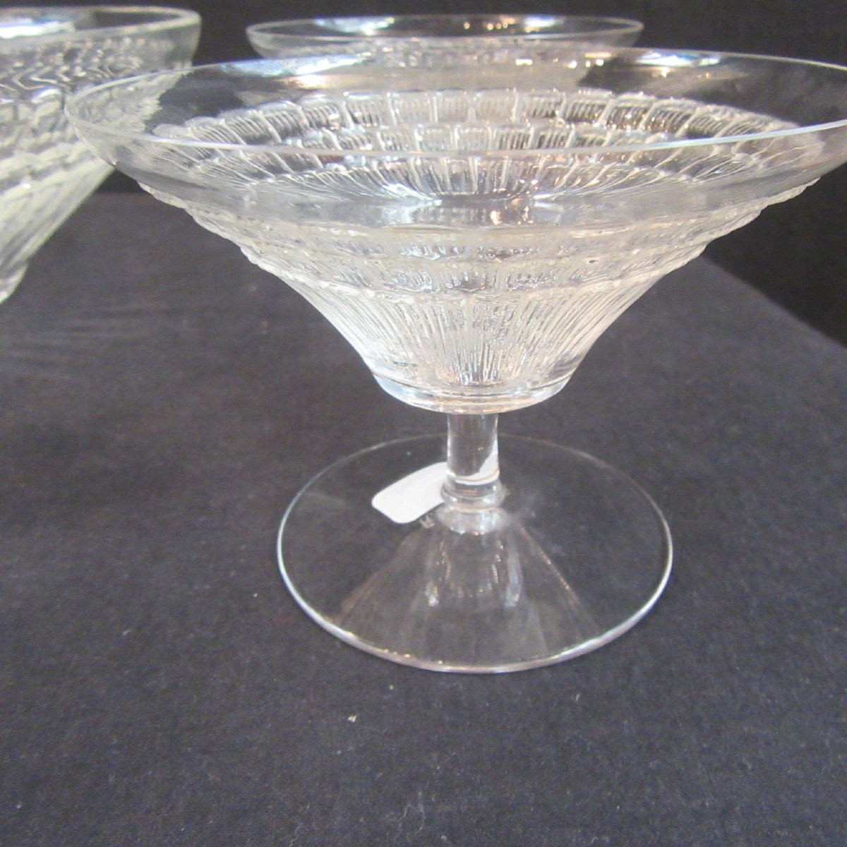 R. Lalique Crystal Ice Cream Or Fruit Salad Service-photo-5