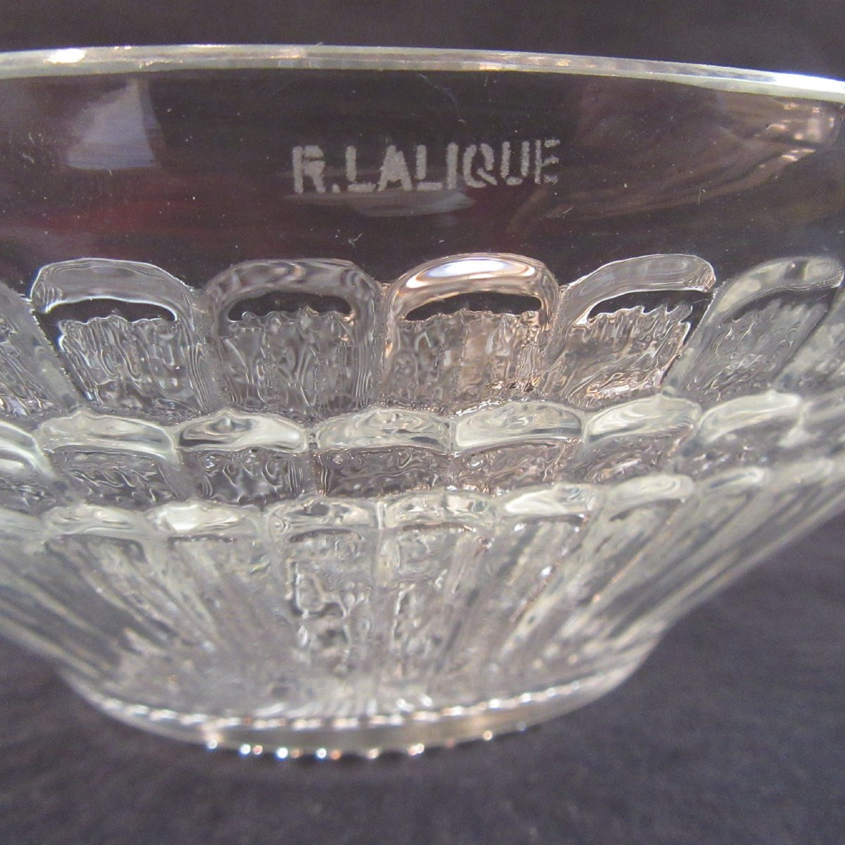 R. Lalique Crystal Ice Cream Or Fruit Salad Service-photo-7