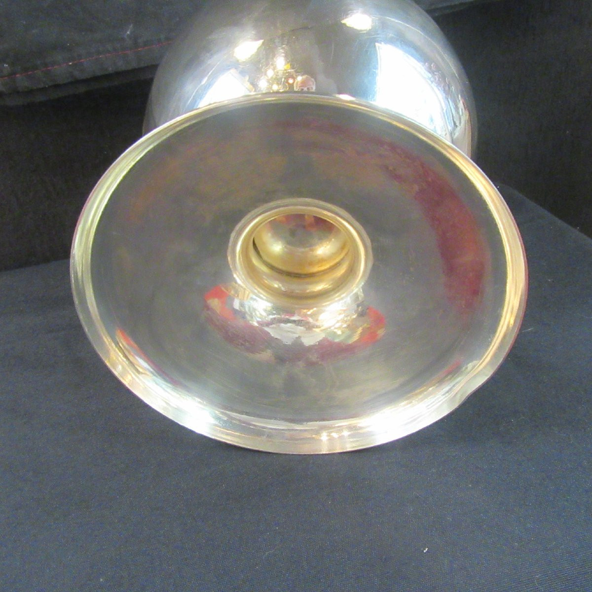 1 Champagne Bucket And 1 Ice Bucket In Silver Metal, Spoutnik Shape-photo-3