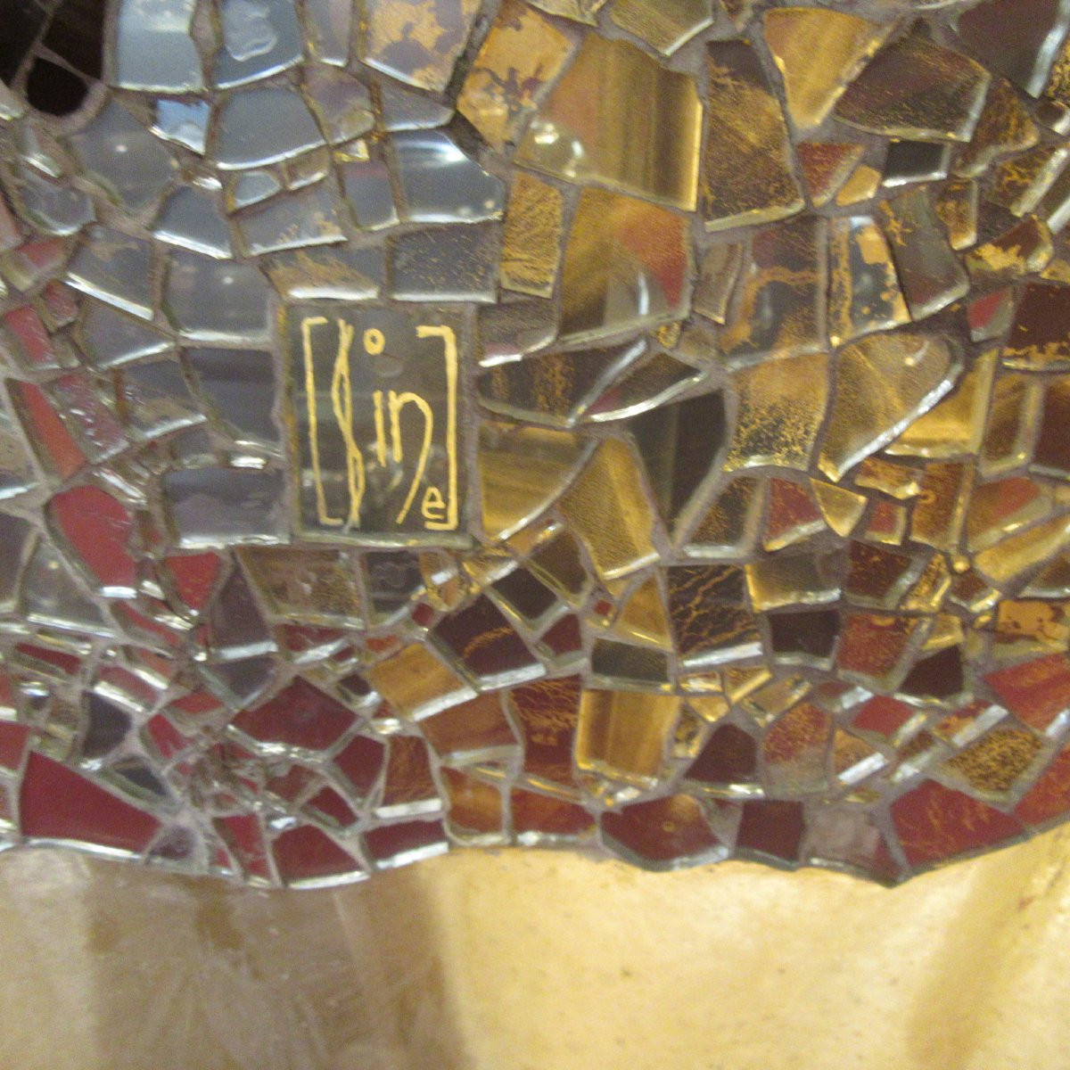 BAR ou Table haute.  Dessus en fibre de verre recouvert d'une céramique en verre miroir-photo-6