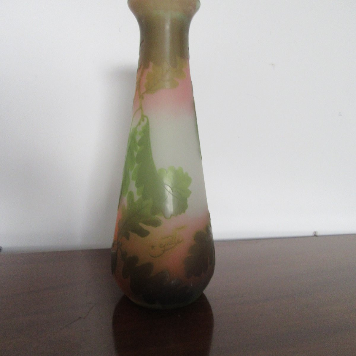 Gallé: Baluster-shaped Vase Decorated With Oak Leaves And Acorns-photo-4