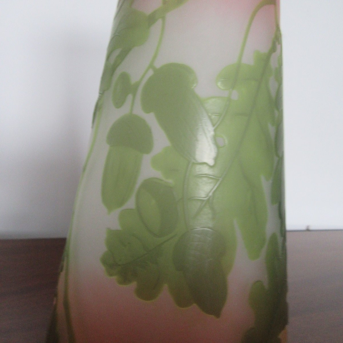 Gallé: Baluster-shaped Vase Decorated With Oak Leaves And Acorns-photo-7
