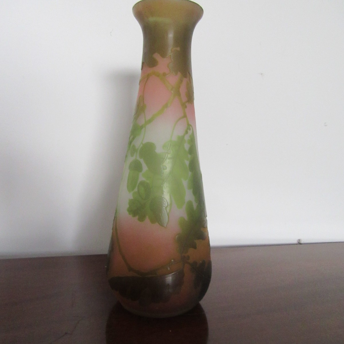 Gallé: Baluster-shaped Vase Decorated With Oak Leaves And Acorns