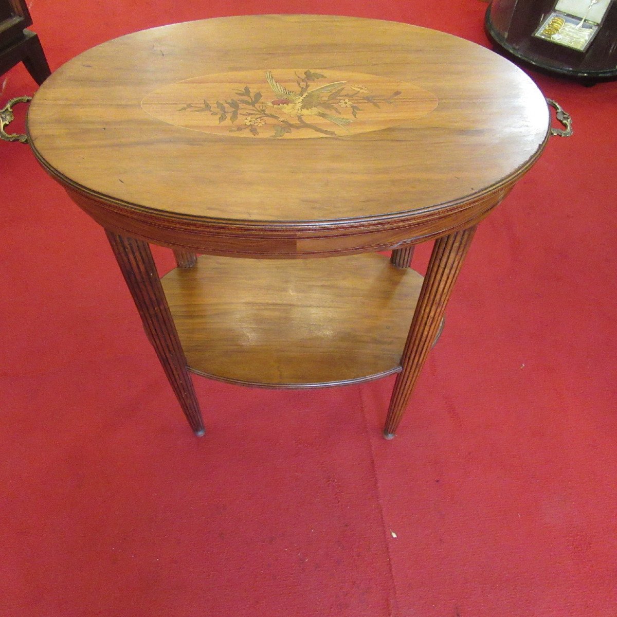 Art Deco Inlaid Side Table-photo-3