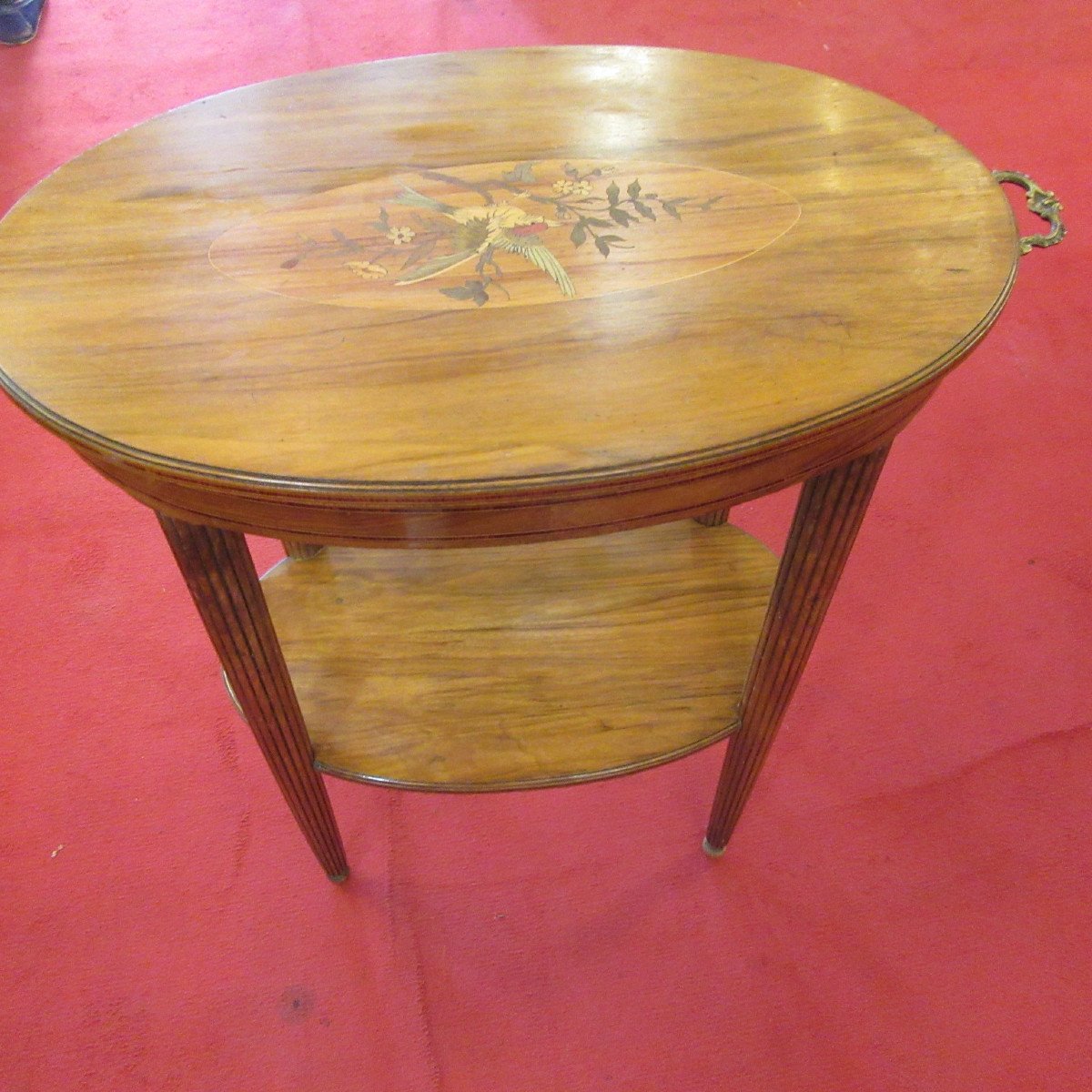 Art Deco Inlaid Side Table-photo-3