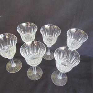 6 Verres à Eau modéle Tommy de la Cristalerie Saint-louis