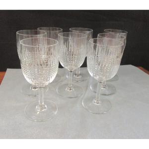 8 verres à eau BACCARAT Modèle NANCY