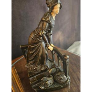 Bronze Chryelephantine By Omerth Georges Late 19th Century