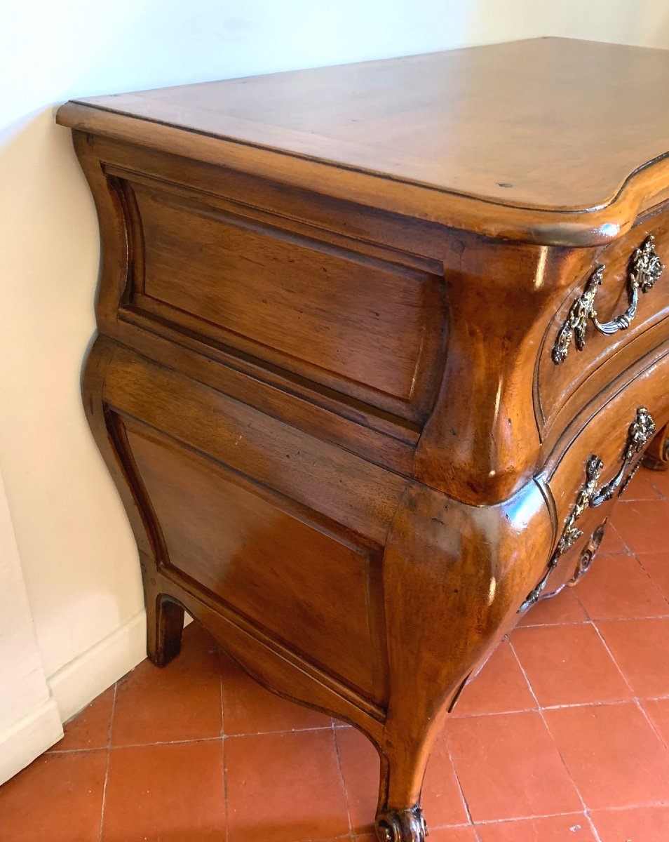  Commode Tombeau De Style Louis XV à 5 Tiroirs -photo-3