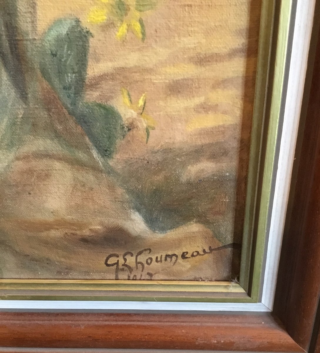 Beautiful Orientalist Canvas Signed G Lhoumeau And Dated 1947-photo-2