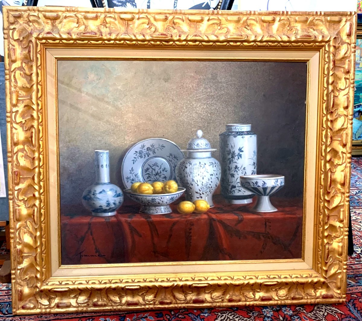 Important Still Life With Chinoiseries XX Eme
