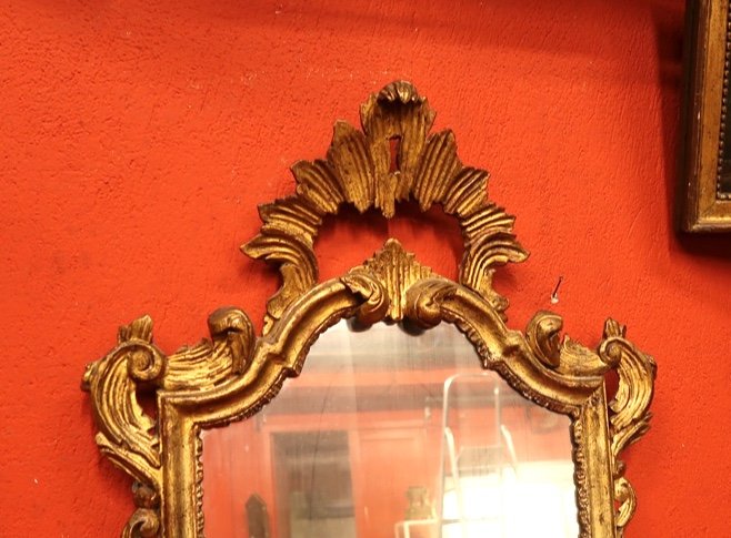 Baroque Style Golden Wood Mirror-photo-3