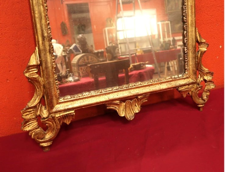 Baroque Style Golden Wood Mirror-photo-4