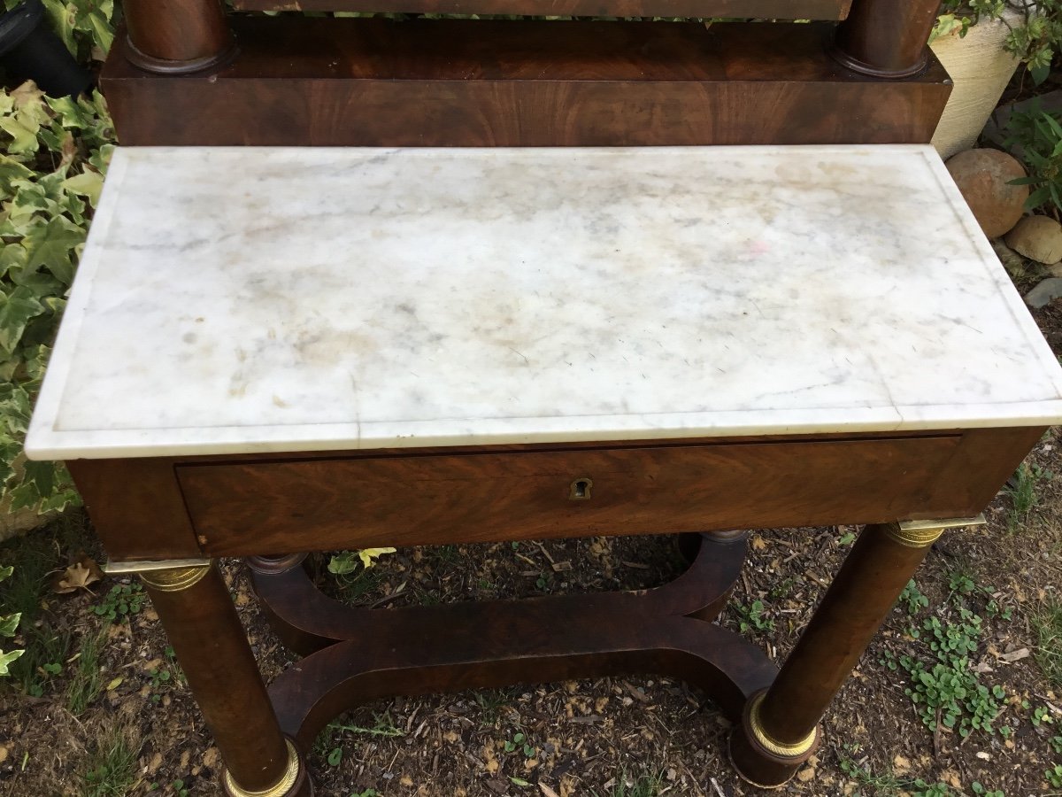 Beautiful Empire Period Dressing Table. Ornamentation Of Bronzes-photo-1