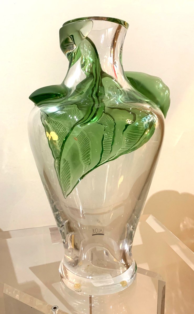 Lalique. Tanega Crystal Vase Created By Marie-claude Lalique In 1985-photo-2