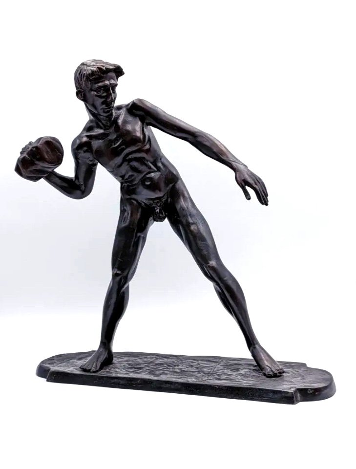 Antique Character.bronze With Brown Patina-photo-3