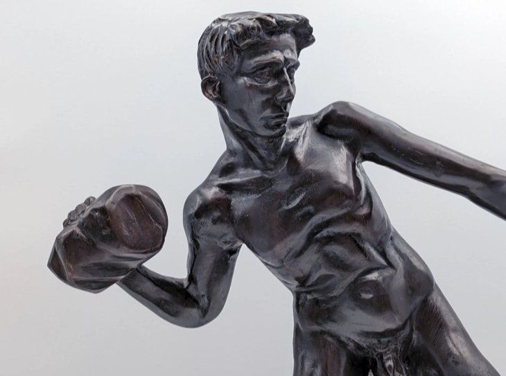Antique Character.bronze With Brown Patina-photo-2