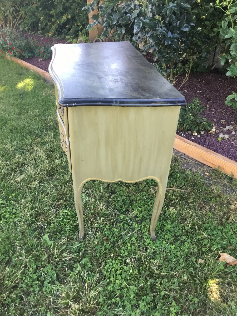 Louis XV Style Chest Of Drawers In Patinated Wood -photo-2