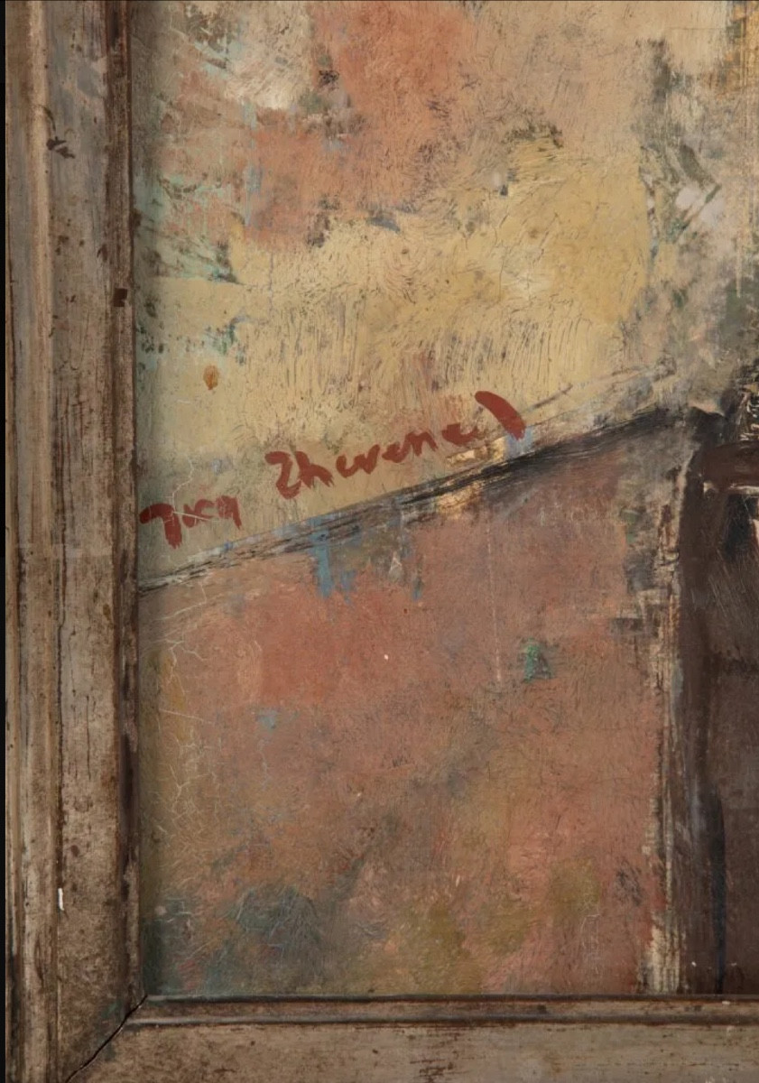 Jacques Thevenet huile sur toile encadrée -photo-3