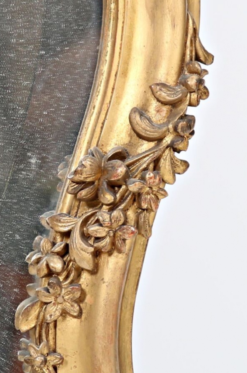 Violin-shaped Mirror In Molded And Gilded Wood -photo-4