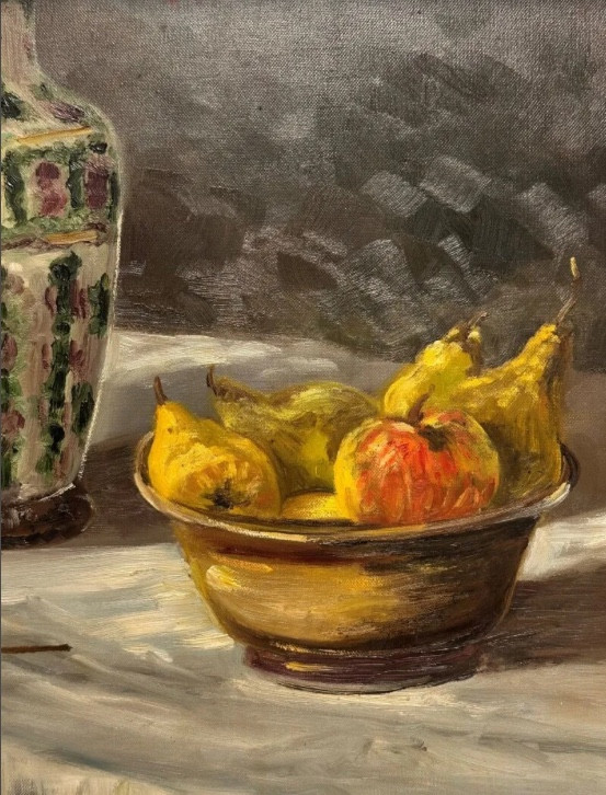 Christophe Rielland .huile sur toile au bouquet -photo-3