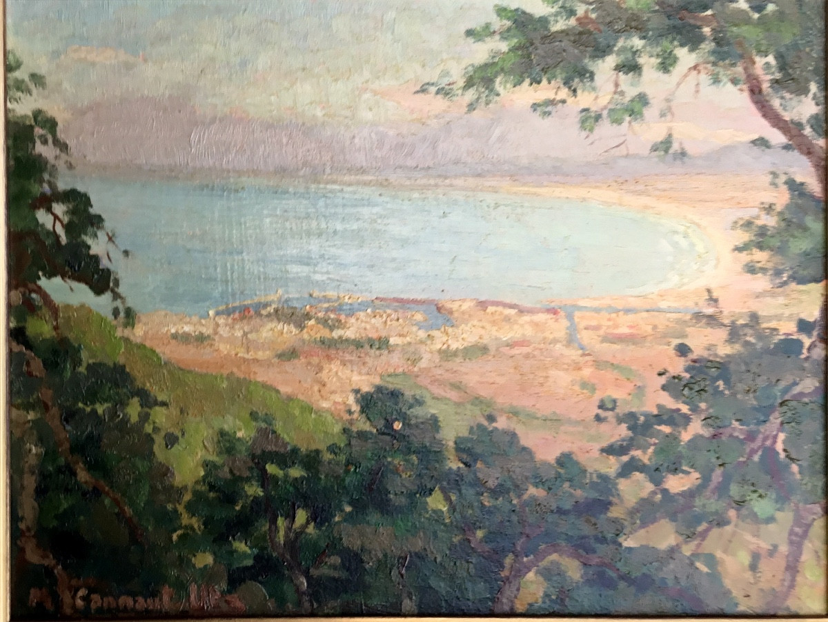 Micheline Cannaut-Utz .XX .paire d’huiles sur panneau .vues orientalistes-photo-2