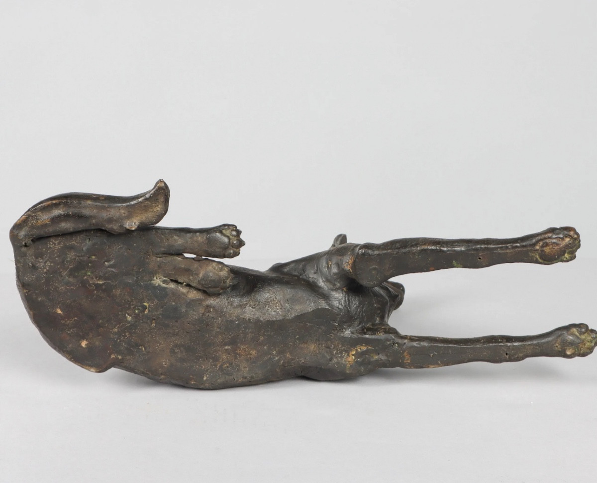  Important Bronze Greyhound, 20th Century Animal School-photo-4