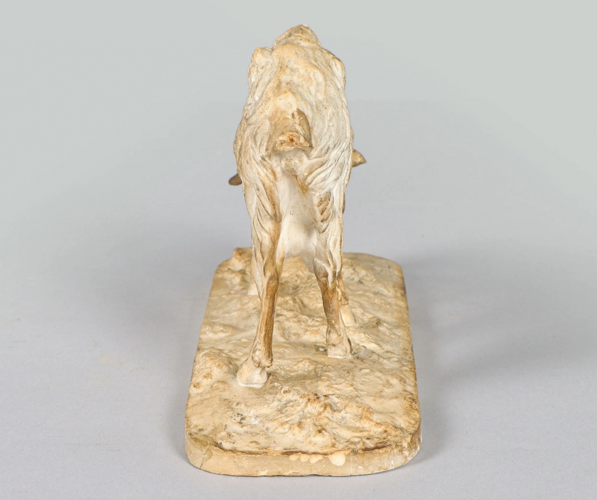 Pierre Jules Mène. Patinated Plaster Cast, Dated 1844-photo-2