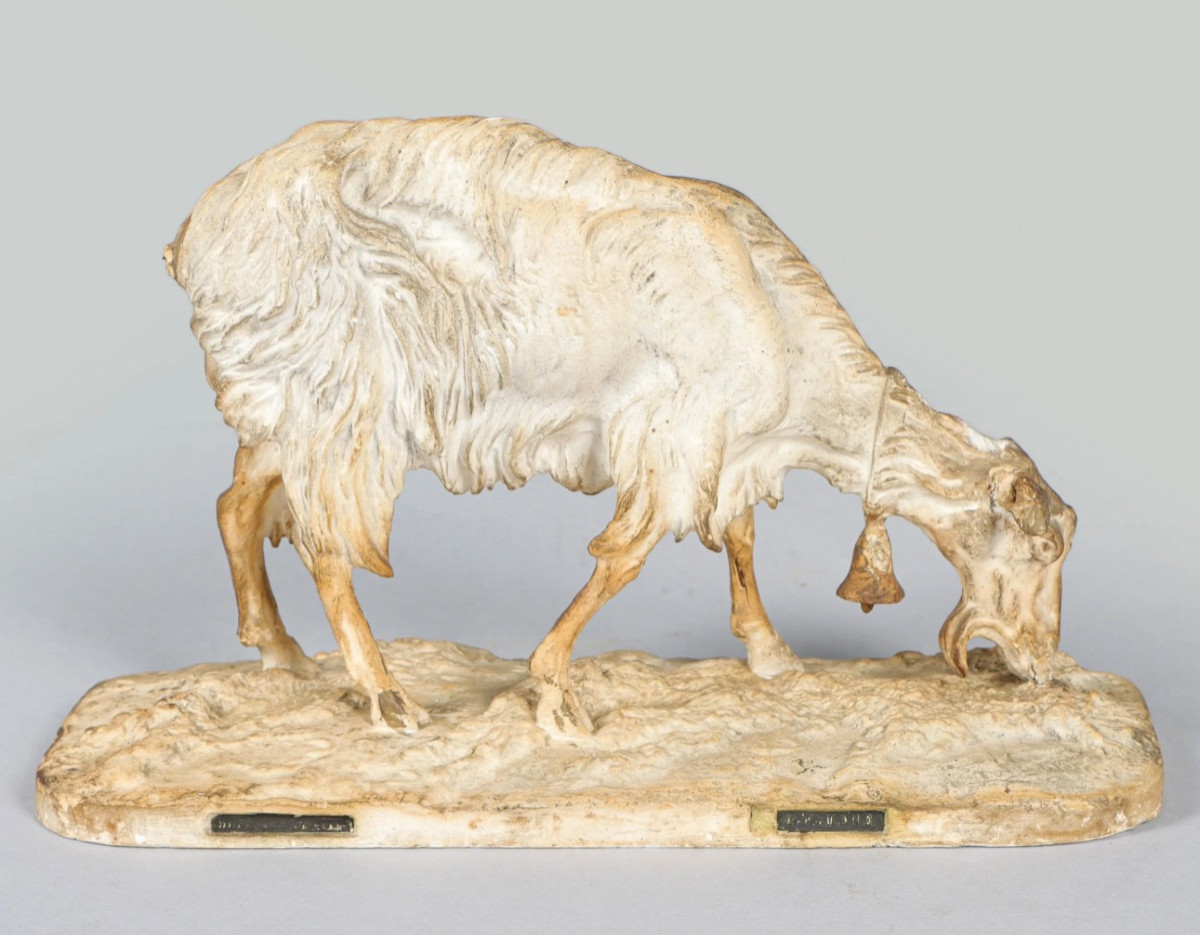 Pierre Jules Mène. Patinated Plaster Cast, Dated 1844-photo-3