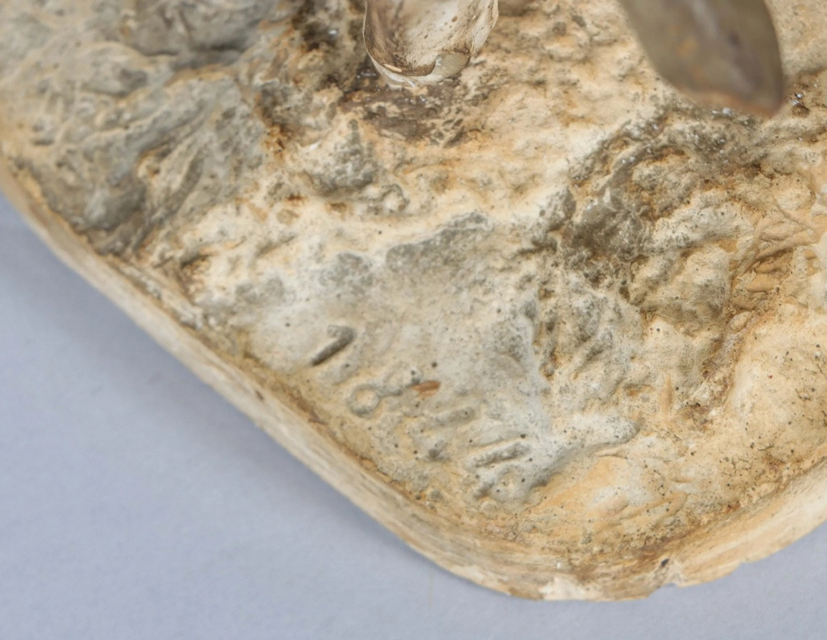 Pierre Jules Mène. Patinated Plaster Cast, Dated 1844-photo-4