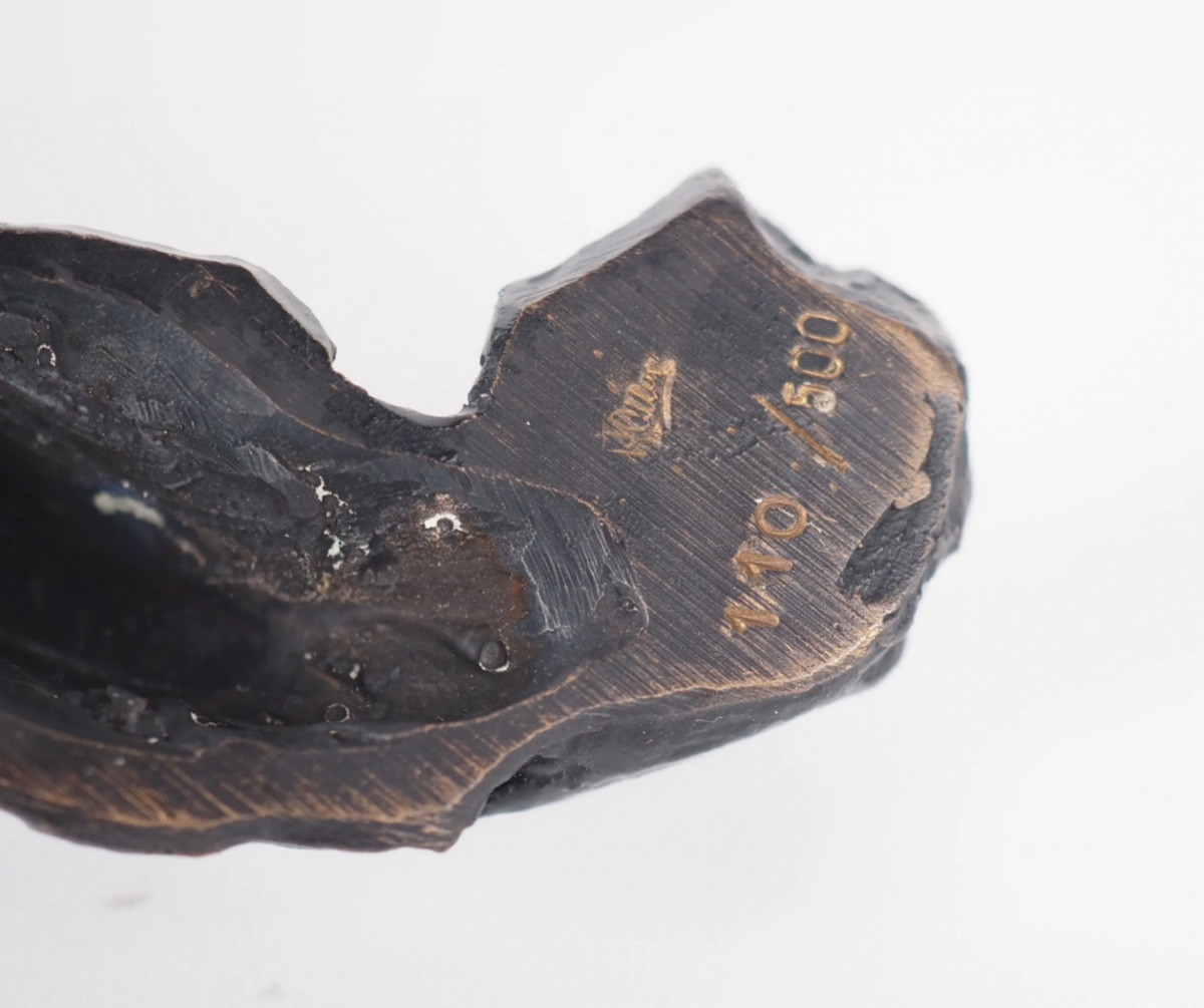 Henry Alby.la panthère .bronze numéroté et signé à patine noire-photo-3