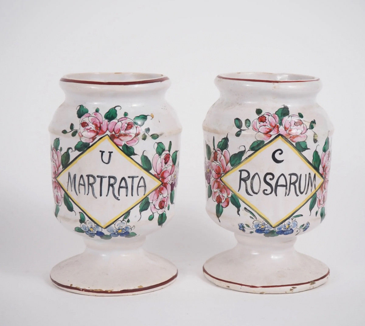 Eastern Earthenware. Pair Of Medicine Jars.