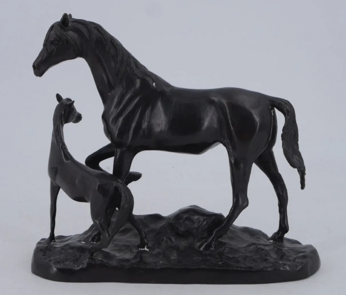 Filly And Her Foal. Bronze Proof.-photo-2